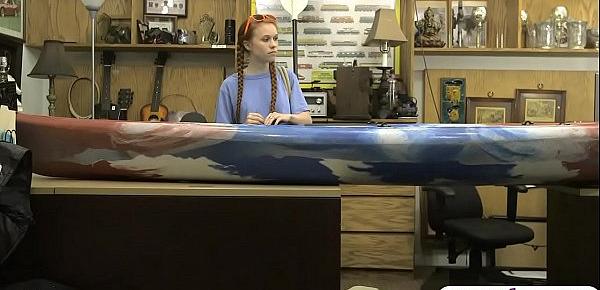  Redhead teen sells her canoe and pounded by pawn keeper